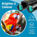 12X25 Mini Pocket Binoculars Compact, Small Lightweight Foldable for Adults Kids Bird Watching, Travel, Opera Concert, Hiking, Cruise, Football Game Green by TinyTreasures Baby Boutique