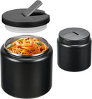 26oz Soup Thermo for Hot Food Kids with Buckle Lid Insulated Vacuum Food Jar Wide Mouth Leakproof Stainless Steel Lunch Container (Black) by TinyTreasures Baby Boutique