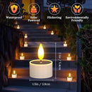 SoulBay Solar Tea Lights Outdoor Waterproof, 12 pcs 1.5" D x 2.1" Reusable Dusk to Dawn Flickering Small LED Tealight Candles, Flameless Votive Candle for Lanterns Patio Garden Camping Decor by GreenHaven Gardens