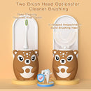 Kids Electric Toothbrushs U Shaped Sonic Automatic Toothbrush with 4 Brush Heads, Six Cleaning Modes,Cartoon Deer Modeling, Full Mouth Toothbrush for Baby by TinyTreasures Baby Boutique