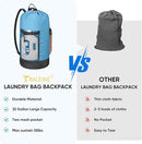 BALEINE 120L Laundry Bag Backpack, 900D Oxford Fabric Large Travel Laundry Bags with Shoulder Straps and 2 Mesh Pockets for College Dorm, Apartment, Laundromat (Blue, 120L) by TinyTreasures Baby Boutique