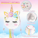 Foldable Unicorn Piñata - Unicorn Birthday Party Supplies Extendable Piñata with Blindfold Bat and Tassels Unicorn Birthday Party Decoration Games Folding Pink Unicorn Piñatas for Kids Classroom Game by TinyTreasures Baby Boutique