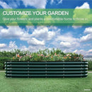 Gardmax Galvanized Raised Garden Bed, Lightweight Planter Boxes Outdoor with Easy Assembly, Large Garden Bed for Vegetables, Fruits, Flower Dark Green 8FT by CozyNest Decor