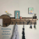 Coat Rack with Shelf Wall Mounted with Storage (Choose Your Length) Towel Rack Entryway Organizer Key Hooks (36" L (9 Hooks)) by CozyNest Decor