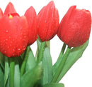 15pcs Artificial Tulips Flowers, Fake Tulips Real Touch, Faux Latex Bouquets, for Party Wedding Home Room Decoration (Red) by CozyNest Decor
