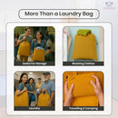 LFH Home Cotton Canvas Large Laundry Bag with Handle, Heavy Duty Drawstring Closure Washable Laundry Bags, School Travel, Home, Hotel, College Dorm, Organizer Sack, Toys Clothes 28x40-Yellow by TinyTreasures Baby Boutique