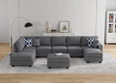 L Lengend Vansen Modular Sectional Sofa U Shaped Couch with Ottoman Modern Reversible Corner Sectional Couch for Living Room (Dark Grey, U Shaped Sofa-4) by CozyNest Decor
