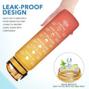 Enerbone Water Bottle, Leakproof BPA & Toxic Free, Motivational Water Bottle with Times to Drink and Straw, Fitness Sports Water Bottle with Strap for Office, Gym, Outdoor Sports by CozyNest Decor