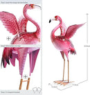 Natelf Garden Flamingo Statues and Sculptures, Outdoor Metal Bird Yard Art, Pink Flamingos Lawn Ornament for Patio Backyard Porch Decorations by GreenHaven Gardens