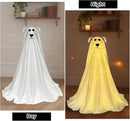 DAZONGE Halloween Decorations, Light-Up Freestanding Spooky Ghost Dog with Remote String Lights Battery Operated, Halloween Ghost Dog for Front Door Porch Yard Lawn Home Party by CozyNest Decor