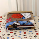 Wowelife Sports Crib Bedding Set for Boys, Premium 3-Piece Baby Bedding Set Brown Football Basketball Rugby Crib Bed Set Baseball Soft with Crib Comforter, Skirt and Sheet, Brown by TinyTreasures Baby Boutique