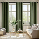 MIULEE Olive Green Blackout Curtains for Bedroom Living Room 72 Inches Long 2 Panels, Thermal Insulated Room Darkening Drapes Solid Grommet Top Noise Reducing Dark Green Window Curtains W40 x L72 Inch by TinyTreasures Baby Boutique