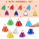 Eastrock Desk Bells, Hand Bells Set 8 Note Diatonic Musical Bells for Toddlers Children Kids Adults, Used for Festival, Musical Teaching, Church Chorus, Wedding, Family Party by TinyTreasures Baby Boutique