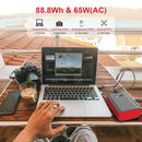 100W Portable Power Station with Foldable Solar Panel, 110V Power Bank with AC Outlet, Rechargeable Battery Generator Power supply for Outdoor, Camping, RV, Travel, Emergency Backup by TinyTreasures Baby Boutique