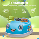 12V Dual Battery Electric Ride on Kids Bumper Car w/Remote Control,360 Degree Spin,Push Rod Rocker Horse Function,3-Speeds Babies & Toddlers Bumping Car Ride on Toy Gift for 1-4 Years Children (Blue) by TinyTreasures Baby Boutique
