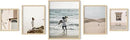 HAUS AND HUES Picture Frame Set - Set of 5 Wall Frames Collage Set, Collage Photo Frames, Natural Wood Picture Frames, Gallery Wall Decor, (Two 8x10, Two 11x14, One 16x20 Framed Beige) by CozyNest Decor