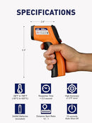SMART JERRY - Infrared Thermometer Gun | Non-Contact Digital Temperature Gun with -58°F to 788°F Range for Cooking, HVAC | Industrial & Home Use | Instant-Read with Backlit Display by TinyTreasures Baby Boutique