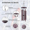 ASTARIN 36" Large Deep Tone Personalized Name Sympathy Wind Chimes, Cardinal Memorial Wind Chime for Loss of Mother Father Loved One, Bereavement Condolence Gifts Decor Outdoor Patio Garden by CozyNest Decor