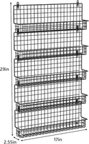 X-cosrack Spice Rack Organizer, 5-Tier Wall Spice Rack, Stackable Hanging Spice Jars Storage Racks, Great for Kitchen and Pantry, Up to Storage 48 Jars(Patent No.:D909138S) by CozyNest Decor