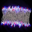 Red White and Blue Christmas LED Lights - 2 Pack 100 Count 4th of July Mini String Lights for Tree, Party, Memorial Day Decorations, 2 Sets 33 Feet White Wire, UL Certified, Connectable by GreenHaven Gardens