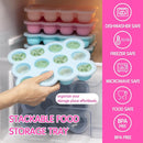 Baby Food Storage 12 x 1.5OZ Silicone Freezer Tray with Lid, Food Grade Silicone Containers for Purees & Vegetables Pink by TinyTreasures Baby Boutique