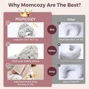 Momcozy Pioneering Safety Fence Nursing Pillow for Breastfeeding- Wider Feeding Pillows for More Support for Mom & Baby- Easier Nursing & Hand Free- Fit for All, Removable Cotton Cover by TinyTreasures Baby Boutique