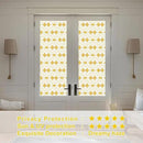 Window Privacy Film Stained Glass Decorative Static Clings Frosted Window Tint for Home Room Decor Bathroom Door Car Stickers with Glittering Effect, Removable(Golden Geometry) by CozyNest Decor