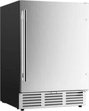 EUHOMY 24 Inch Beverage Refrigerator, Built-in and Freestanding Beverage Cooler 180 Can, Under Counter Beverage Fridge with Stainless Steel Door, Outdoor Refrigerator for Soda, Beer, Wine by CozyNest Decor