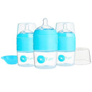 PopYum 5 oz Blue Anti-Colic Formula Making/Mixing/Dispenser Baby Bottles, 3-Pack with