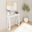 Plank+Beam Solid Wood Console Table, 36 Inch, Sofa Table, Narrow Entryway Table for Hallway, Behind The Couch, Living Room, Foyer, Easy Assembly, White by CozyNest Decor