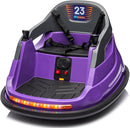 Baby Bumper Car, 6V Electric Kids Bumper Car for Toddlers with Remote Control, Bluetooth - Purple by TinyTreasures Baby Boutique