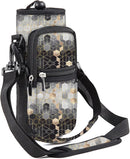 25/32/40/64oz Water Bottle Bag Holder Carrier-Insulated Crossbody Sling Case Sleeve with Strap & Pockets for Men Women Gym Cycling Travel Walking Hiking Camping by TinyTreasures Baby Boutique
