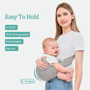 Baby Sling Carrier,Baby Carrier Newborn to Toddler,Toddler Carrier,Portable Lightweight & Spreadable Shoulder Straps (Light Grey) by TinyTreasures Baby Boutique