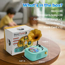 Kids Phonograph Toddler Record Player， with 96 Learning Cards, Early Education Machine Record Player Music Box Storyteller pop Speakers, Gift for Boys and Girls by TinyTreasures Baby Boutique