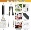 BBQ Grill Accessories Set, 38Pcs Stainless Steel Grill Tools Grilling Accessories with Aluminum Case, Thermometer, Grill Mats for Camping/Backyard Barbecue, Grill Utensils Set for Men Women by GreenHaven Gardens