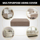 PrinceDeco Velvet Stretch Couch Cushion Cover Soft Cushion Slipcover for Chair Cushion Furniture Protector Seat Cushion Sofa Cover (Width Up to 29.5", Taupe) by CozyNest Decor