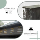 Domi Outdoor 5’ x 3’ Storage Shed, Metal Sheds Tool Storage Slope Roof with Lockable Door & Air Vents, Outdoor Galvanized Steel Sheds for Backyard,Garden,Patio,Lawn by GreenHaven Gardens