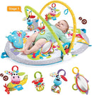 Yookidoo Baby Gym Lay to Sit-Up Playmat. 3-in-1 Newborns Activity Center with Tummy Time Toys, Pillow & Infant Miror. 0-12 Month by TinyTreasures Baby Boutique