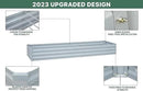 Planter Raised Beds Raised Garden Bed for Gardening Garden Boxes Outdoor Metal Raised Garden Beds, 8x2x1 FT Galvanized Grey by GreenHaven Gardens