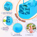Bubble Machine, 18000+ Bubbles Per Minute Bubble Maker Blower for Kids Toddlers with 2 Speeds,6 Wands,Operated by Batteries or Plug-in for Outdoor/Indoor Birthday Parties,Wedding (Blue) by TinyTreasures Baby Boutique