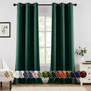 MIULEE Hunter Green Blackout Curtains for Bedroom Living Room 90 Inches Long 2 Panels, Thermal Insulated Room Darkening Drapes Solid Grommet Noise Reduction Emerald Green Christmas Curtains 40x90 Inch by TinyTreasures Baby Boutique