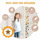 Personalized Name Growth Chart for Kids, Flower Canvas Height Chart Ruler Removable Hanging Wall Ruler Measurement Chart for Home Decoration, Waterproof Measuring Board, Foldable by TinyTreasures Baby Boutique