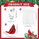 Roowest 18 Pcs Memorial Cardinal Gift Set Include Mini Red Cardinal Bird Statue Figures and Red Feathered Cards and Bags for Sympathy Memorial Gift by GreenHaven Gardens