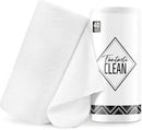 Fantasticlean Microfiber Cleaning Cloth Roll -40 Pack, Tear Away Microfiber Towels, 12" x 12", Reusable, Washable, Scratch Free, Ultra Absorbent Dish Rags for Car, Home, Garage or Shop (White) by CozyNest Decor