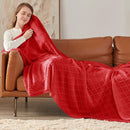 inhand Knitted Gift Throw Blankets for Couch and Bed,Valentines Day Decor Blanket for Her Him Girlfriend Wife, Red Romatic Lightweight Decorative with Tassel, Farmhouse Warm Woven for Women, 60"x80" by CozyNest Decor
