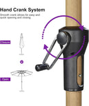 PURPLE LEAF 11 Feet Patio Umbrella Outdoor Table Umbrella Round Aluminum Market Umbrella with 8 Sturdy Ribs & Crank Commercial Outdoor Umbrellas for Garden Deck Patio, Taupe by GreenHaven Gardens