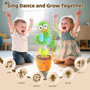 Rechargeable Dancing Talking Cactus Toy for Baby Toddler, Boys Girls Gifts Singing Mimicking Toys Recording Repeating What You Say with 120 English Songs by TinyTreasures Baby Boutique