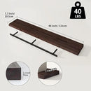 SAUMONIERES Floating Shelves 8 Inch Deep Solid Wood Wide Wall Shelf Set of 1 Wall Mounted for Bedroom Bathroom Living Room Kitchen, 48 Inch Walnut by CozyNest Decor
