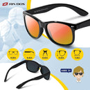 RIVBOS Kids Sunglasses Polarized UV Protection Flexible Rubber Glasses Shades with Strap for Boys Girls RBK004 by TinyTreasures Baby Boutique