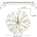 Christmas led Sparkle Ball Hanging Outdoor décorations -Haning Twig Ball,Snowflake Ornament Lights Indoor Outdoor Festive Holiday Décor 24Inch (Warm White) by CozyNest Decor